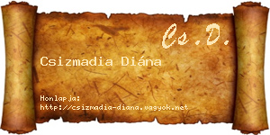 Csizmadia Diána névjegykártya