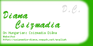 diana csizmadia business card